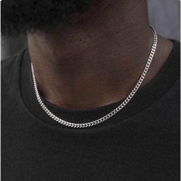 GLD Shop Micro Tennis Necklace (20”) in White Gold 14k White Gold Plated - Picture 1 of 5
